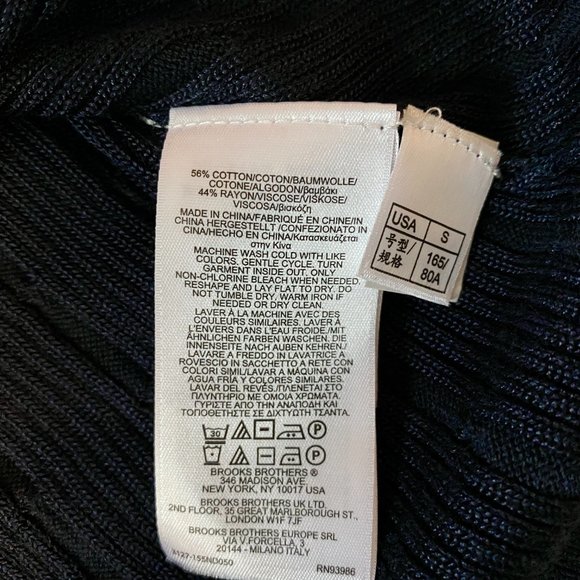 BROOKS BROTHERS - Navy Blue Sweater Vest (S) - Picture 4 of 5